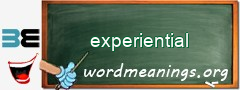 WordMeaning blackboard for experiential